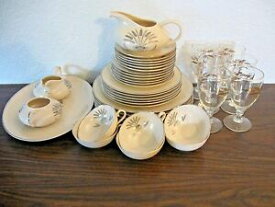 【送料無料】キッチン用品・食器・調理器具・陶器　ディナーサラダパンプレートカップソーサーグラスなどのためのフランシスカンリージェンシーセットFranciscan Regency Set for 6 Dinner Salad Bread Plates Cups Saucers Glasses