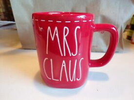 【送料無料】キッチン用品・食器・調理器具・陶器　新しいクリスマスクラウス赤いマグカップ白い手紙New RAE DUNN Christmas MRS. CLAUS Red Mug White Letters