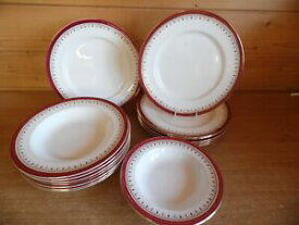 【送料無料】キッチン用品・食器・調理器具・陶器　エイズリーダーラムレッドストレートエッジディナープレートボウルお選びくださいAynsley Durham 1646 Red Straight Edge - Dinner Plates &amp; Bowls - Please Choose