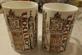 【送料無料】キッチン用品・食器・調理器具・陶器　ジェームズ・サドラーアイコニック・ロンドン・アトラクションズビッグ・ベン・タワー・ブリッジ・ティーカップ2 James Sadler Iconic London Attractions Big Ben Tower Bridge Tea Cups