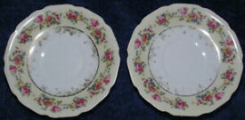 【送料無料】キッチン用品・食器・調理器具・陶器　ゴールドキャッスルソーサープレート皿みすぼらしいシックな花の磁器年代のセットGoldcastle Saucers Plates Dishes Set of 2 Shabby Chic Floral Porcelain Vtg 1950s