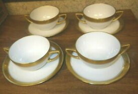 【送料無料】キッチン用品・食器・調理器具・陶器　のロットピッカード中国ピックコーヒーカップとソーサーLot of 4 - Pickard China - Pic 185 - coffee cups and saucers