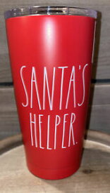 【送料無料】キッチン用品・食器・調理器具・陶器　クリスマス「サンタのヘルパー」レッド絶縁タンブラーRAE DUNN Christmas “SANTA’S HELPER” Red Insulated Tumbler