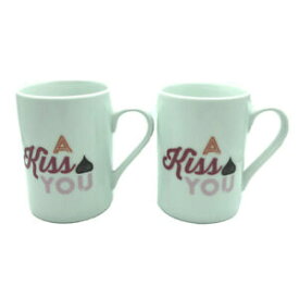【送料無料】キッチン用品・食器・調理器具・陶器　セットフィッツとフロイドハーシーキスコーヒーカップマグカップキス・フォー・ユーSet Of 2 Fitz And Floyd Hershey Kisses Coffee Cups Mugs A Kiss For You 12oz ea