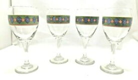 【送料無料】キッチン用品・食器・調理器具・陶器　ヴィンテージアマルフィ地中海ワインゴブレットレアパターンのセットVintage Pfaltzgraff Amalfi Mediterranean Wine Goblets Set of 4 Rare Pattern