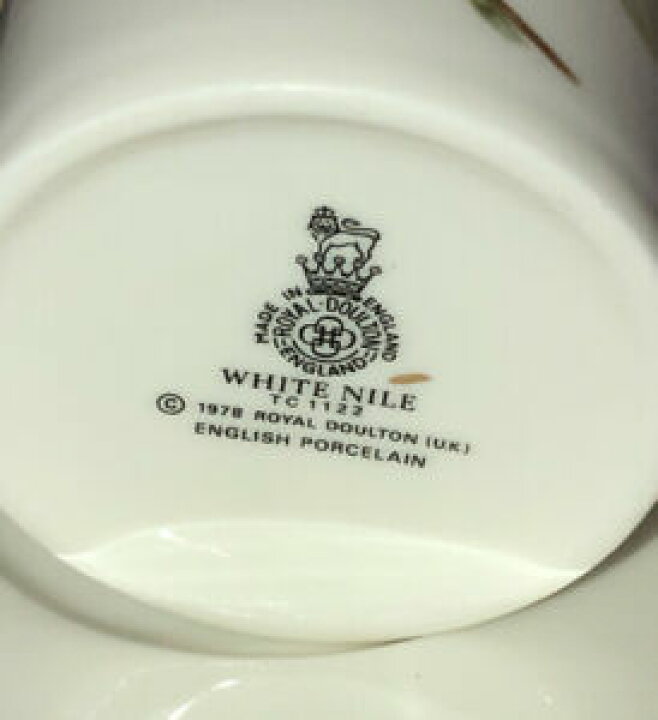 楽天市場】【送料無料】キッチン用品・食器・調理器具・陶器 イギリスロイヤル・ドルトン・ホワイトナイルデミタッセカップソーサーセット年頃English Royal Doulton White Nile Demitasse Cup amp; Saucer Set # TC1122 Circa 1978 : hokushin