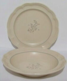 【送料無料】キッチン用品・食器・調理器具・陶器　記念縁取りスープボウルとランチョンプレートPfaltzgraff　Remembrance (1) Rimmed Soup Bowl and (1) Luncheon Plate　USA