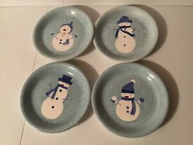 【送料無料】キッチン用品・食器・調理器具・陶器　雪だるま冬フロストクリスマスホリデーセットプレートキッチンSnowman Winter Frost Christmas Holiday Set Of 4 Plates kitchen