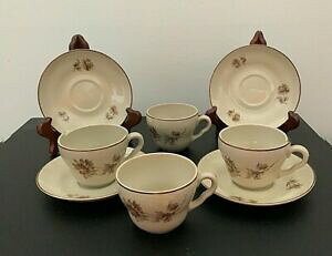 yzLb`piEHEE@ArAtBhAeB[NJbvƃ\[T[x[WF̉ԃZbgARABIA FINLAND ANTIQUE CUPS AND SAUCERS BEIGE WITH BROWN FLOWERS SET OF FOUR