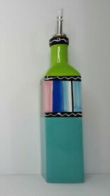 【送料無料】キッチン用品・食器・調理器具・陶器　認定国際ナンシーグリーンセレービネガーオイルボトルディスペンサー新品 Certified International Nancy Green Serape Vinegar / Oil Bottle Dispenser New