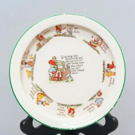 【送料無料】キッチン用品・食器・調理器具・陶器　イギリスで作られた童謡とアンティーク磁器の子供の皿のボウルAntique Porcelain Child's Dish Bowl with Nursery Rhymes Made in England 6.5