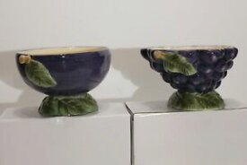 【送料無料】キッチン用品・食器・調理器具・陶器　ノーブルエクセレンスナパバレーパターンペデスターボウルセットNoble Excellence Napa Valley Pattern Pedestal Bowls - Set of 2
