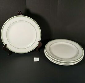 【送料無料】キッチン用品・食器・調理器具・陶器　ヴィンテージセットスターリングレストランウェアディナープレートグリーンストライプVintage Set of 4 Sterling Restaurantware Dinner Plates 9 Green Stripe (D)
