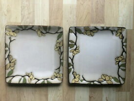 【送料無料】キッチン用品・食器・調理器具・陶器　ミカサスクエアディナープレート引退によるつのグルメの基本のセットSet of 2 Gourmet Basics by Mikasa EMORY 10-5/8 Square Dinner Plates Retired