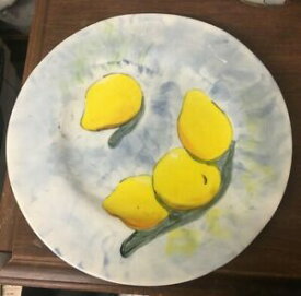 【送料無料】キッチン用品・食器・調理器具・陶器　大型カラフルなインチチャージャーチョッププレートレモンLarge Colorful 12-1/2 Charger/Chop Plate Lemons