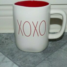 【送料無料】キッチン用品・食器・調理器具・陶器　バレンタインデーマグカップ赤い内側レターズRAE DUNN Valentine's Day LL　XOXO　Mug With Red Inside &amp; Letters NEW