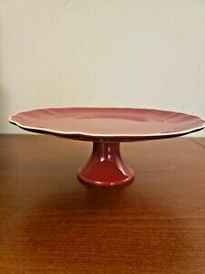 yzLb`piEHEE@EBAY\m}fB[vbhXJbvP[LyfX^tbgv[gX^h|gKWILLIAMS SONOMA Deep Red Scalloped Cake Pedestal Foo