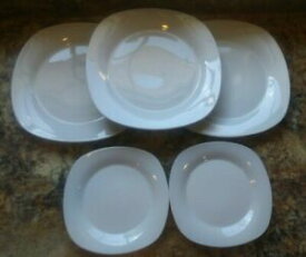 【送料無料】キッチン用品・食器・調理器具・陶器　ホームソフトスクエアディナープレート、サラダプレートビンHOME Soft Square 3 DINNER PLATES, 2 Salad Plates bin 1036