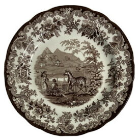 【送料無料】キッチン用品・食器・調理器具・陶器　スポデアーカイブコレクションゼマウマペンブラウンディナープレートイギリス製Spode Archive Collection Zebra Pen Brown Dinner Plate 10 1/2 Made in England