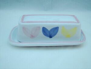 yzLb`piEHEE@JJC^Ab\`Jo[o^[fBbVDGCaleca Italy MELISSO Hand Painted Covered Butter Dish EXCELLENT