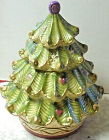 【送料無料】キッチン用品・食器・調理器具・陶器　プファルツグラフホリデースパイスクリスマスツリークッキージャーPfaltzgraff Holiday Spice Christmas tree cookie jar