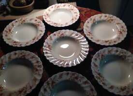 【送料無料】キッチン用品・食器・調理器具・陶器　ディーププレート遺産ミオットイングランドヴィンテージスカラップエッジハンドペイントDeep Plates (seven)heritage Myott ENGLAND Vintage Scalloped Edge Hand Painted