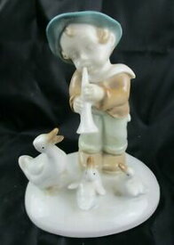 【送料無料】キッチン用品・食器・調理器具・陶器　ヴィンテージグラフェンタール東ドイツ磁器フィギュア少年とガチョウVintage Grafenthal East German Porcelain Figure - Boy with Geese 12085