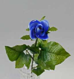 【送料無料】キッチン用品・食器・調理器具・陶器　磁器の茎のバラの青い?9944360-ds Porcelain Stem Rose Blue K?mmer D6cm L48cm