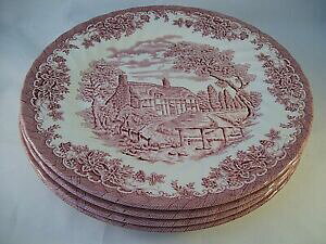 yzLb`piEHEE@`[`EUEubNEsNEZbgCMXfBi[v[gChurchill The Brook Pink Set of (4) Dinner Plates Made in England