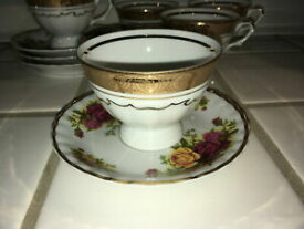 【送料無料】キッチン用品・食器・調理器具・陶器　ゴールドフローラルデミタッセエスプレッソトルココーヒーカップセットGold Floral Demitasse/Espresso/Turkish Coffee Cups - Set of 5
