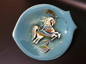 【送料無料】キッチン用品・食器・調理器具・陶器　サッシャ・ブラストフミッドセンチュリーセラミック跳ね馬料理署名Sascha Brastoff - Mid-Century Ceramic Prancing Horse Dish - Signed - E71620b