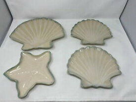 【送料無料】キッチン用品・食器・調理器具・陶器　ホームスタジオショアラインコレクションシェルプレートとスタープレートシェルボーダーレアHome Studio Shoreline Collection Shell Plates And Star Plate Shell Border Rare