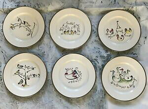 yzLb`piEHEE@UiC^ANX}X̓ԃNX}XT_fU[gv[gbgRosanna Italy 12 Twelve Days of Xmas Porcelain Salad/Dessert Plates Lot 1