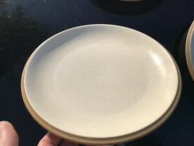 【送料無料】キッチン用品・食器・調理器具・陶器　ダンスクサンティアゴホワイトベージュブラウンエッジディナープレートセット陶器Dansk Santiago White Beige Brown Edge 10-3/8 Dinner Plates Set of 4 Earthenware