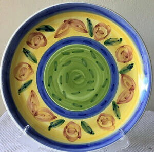 yzLb`piEHEE@C^AœhꂽJJ\gfBi[v[gŔp~2 CALECA SORRENTO DINNER PLATES 11 1/8 HAND PAINTED IN ITALY-DISCONTINUED
