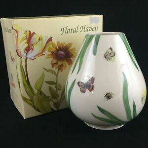 yzLb`piEHEE@ԕrX|ft[wut[~co`CObVK[fCOh8 Vase Spode Floral Haven Flowers Butterflies Bees English Garden E