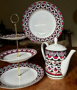 yzLb`piEHEE@X^CbVȎAt^k[eB[R[q[ZbgƃT[rOv[gBȃRhBStylish Porcelain Afternoon Tea/Coffee Set and Servi
