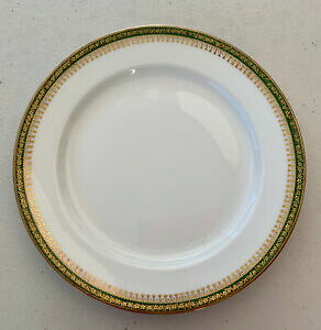 yzLb`piEHEE@fU[gpo^[v[gvbg[WtXO[ƃS[h5 - Dessert/Bread  Butter Plates J. Pouyat Limoges France Green and Gold 6 3/8