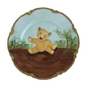yzLb`piEHEE@AeB[NEnrhE[WEtXefBxAv[g`Antique Haviland Limoges France Porcelain Teddy Bear Plate Hand Painted 7