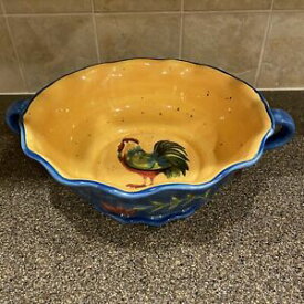 【送料無料】キッチン用品・食器・調理器具・陶器　ハンドル付き認定国際スーザンウィンゲットロースター大ボウルCertified International Susan Winget Roaster Large Bowl With Handles