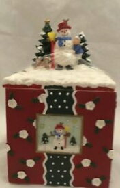 【送料無料】キッチン用品・食器・調理器具・陶器　レアキャンディナッツボックスプファルツグラフスノービレッジクリスマスRARE Candy/Nuts Box Pfaltzgraff SNOW VILLAGE Christmas