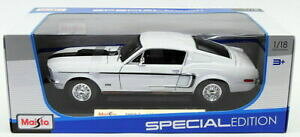 yz͌^ fJ[ }CXgXP[fJ[tH[h}X^ORuWFbgzCgmaisto 118 scale model car 31167 1968 ford mustang gt cobra jet white