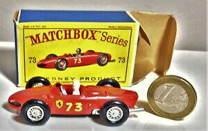 �y���������z�͌^�� ���f���J�[ matchbox lesney 73 ferrari racing car, original box, between 60s70s
