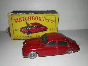 【送料無料】模型車 モデルカー オリジナルボックスレスニーマッチボックスシリーズセダンジャガーmatchbox series 65b sedan jaguar by lesney with original box 1962 very rare