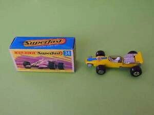 �y���������z�͌^�� ���f���J�[ �C�M���X�}�b�`�{�b�N�X�J�[match box 34 formula car made in england the 1970s