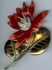 yz͌^ fJ[ GmfUCi[J_[hBe[WzGX}^hGXXgXt[senorme designer calidad vintage dimensional rojo esmaltado estras flor pin