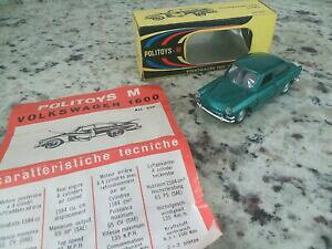 �y���������z�͌^�� ���f���J�[ �|���g�C�Y�N�[�y�I���W�i���{�b�N�Xpolitoys m vw 1600 coupe lt; 538,143, original box, ob, green