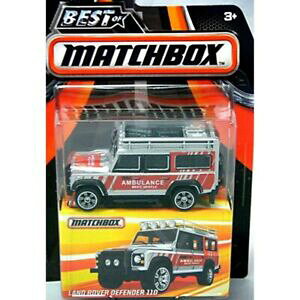�y���������z�͌^�� ���f���J�[ �}�b�`�{�b�N�X�x�X�g�I�u�����h���[�o�[�f�B�t�F���_�[���f�B�b�N�r�[�N���u���X�^�[�J�[�hmatchbox best of land rover defender 110 ambulance medic vehicle blister card