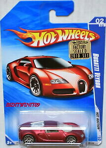 【送料無料】模型車 モデルカー ホットホイールカリエンテスバスタブガッティヴェイロンロホサテンファブリカコンhot wheels 2010 caliente subasta bugatti veyron 0210 rojo saten fabrica con