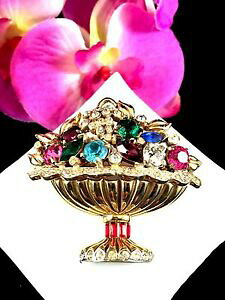 yz͌^ fJ[ RNtgyKTXX^[OGXgXt^t[ZX^u[`Fraro 1947 corocraft pegasus sterling estras fruta y flor cesta broche